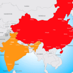China-India map